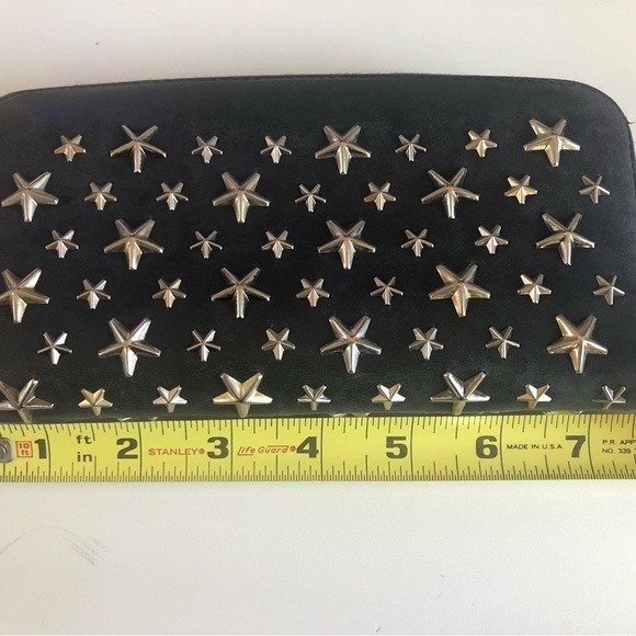 AUTHENTIC Jimmy Choo Nellie Navy Star Studded Wallet - Picture 5 of 6